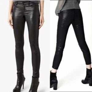 All saints Petrel Brodie Wax Coated Wet Jeans